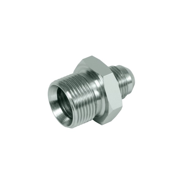 Straight screw-in connector, inch screw-in pin JIC 37° flare connection G1/4-19 x G7/16-20 ISO11