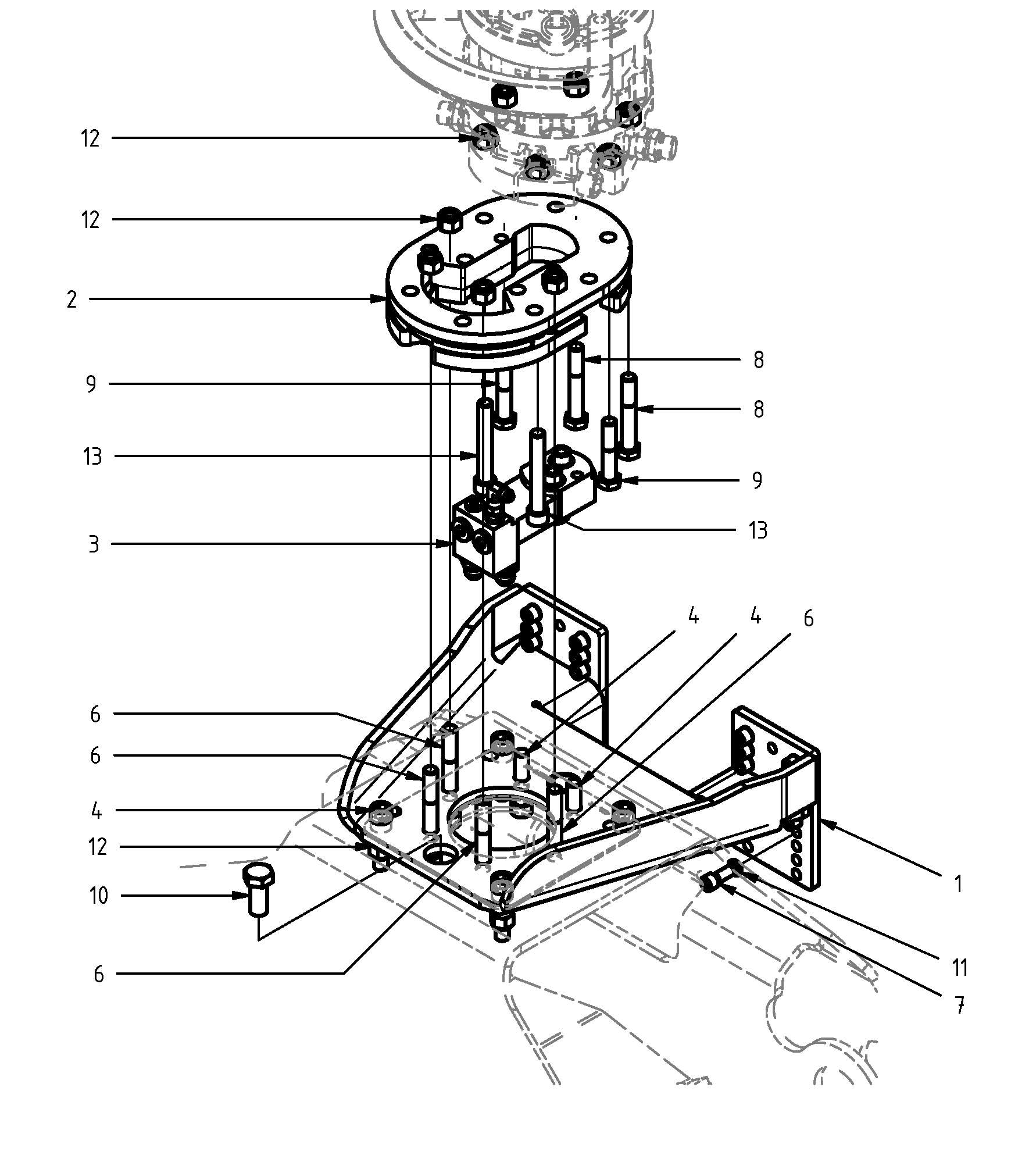 rotator bracket asm. Baltrotor