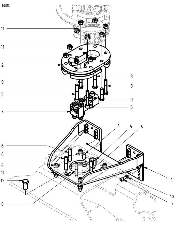 Montagesatz Rotator-Aufnahme Baltrotor