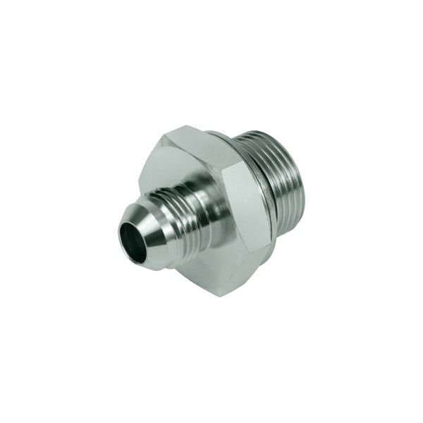 Straight screw-in socket, inch screw-in pin ED / JIC 37° flare connection G1/4-19 x G7/16-20
