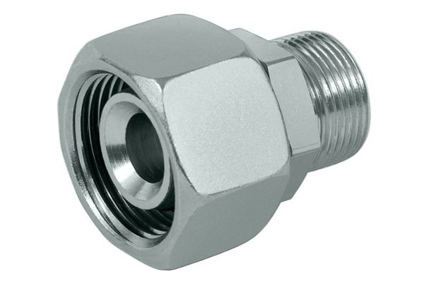 Straight reducing fitting with 24° connection/ sealing cone and O-ring, metric G1 M36x2 G2 M30x2, 2