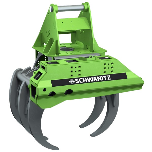 SCHWANITZ Felling Grapple 600 for excavators consisting of PowerHand with felling box