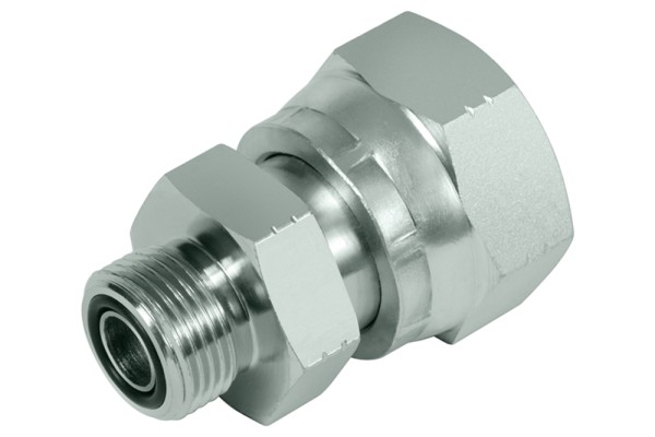 Straight connector JIC 37° rotatable 1&quot; x 13/16&quot;