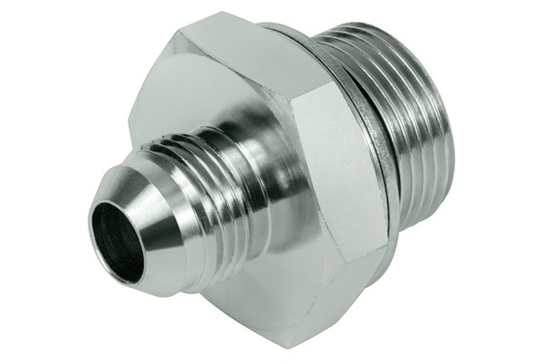Straight screw-in fitting G1/2-ED x 3/4 JIC with O-ring and chamber ring