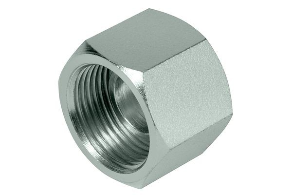 Closing cap for screw connection BSPP 60° connection G1 ISO 8434-6