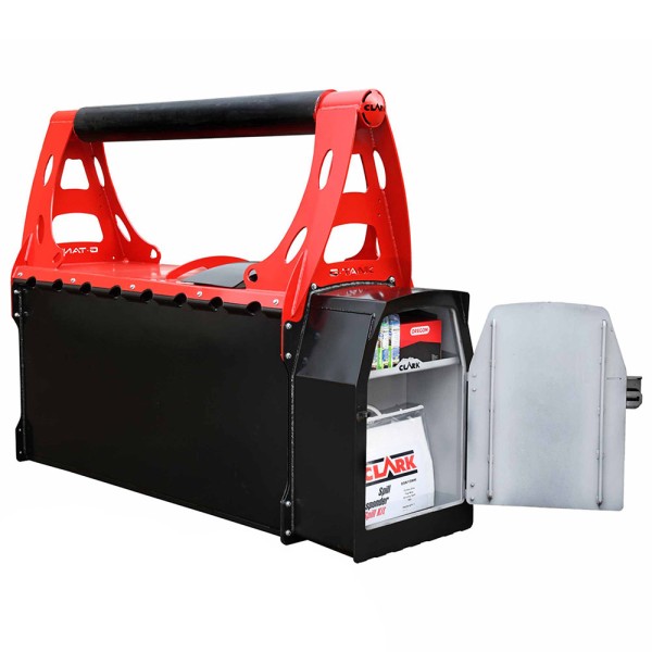 CLARK Engineering Mobile forestry machine diesel tank 950 l top in red with ADR approval + tools