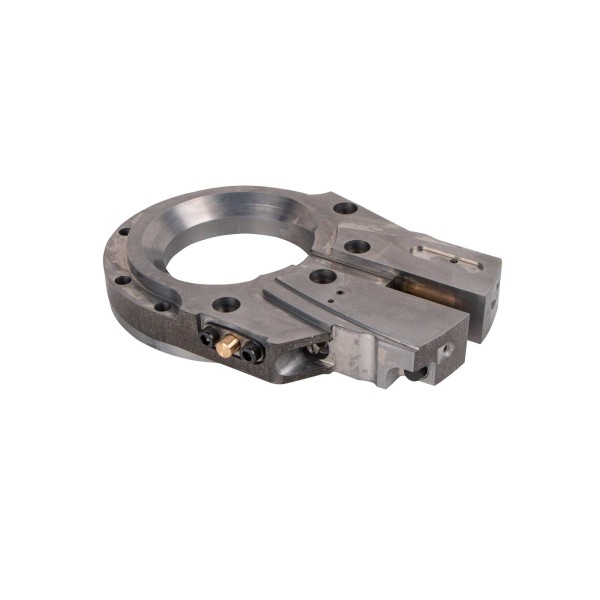 Rail swivel bearing with piston for chain tension and rail clamping SuperSaw 350-E
