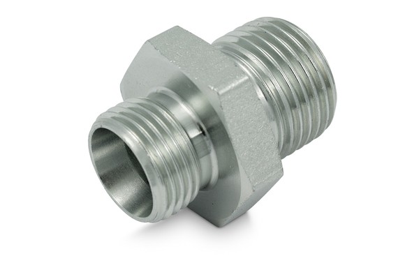 Straight screw-in socket, inch screw-in pin GE-R / 24° connection G1/2&quot;-15L ISO1179